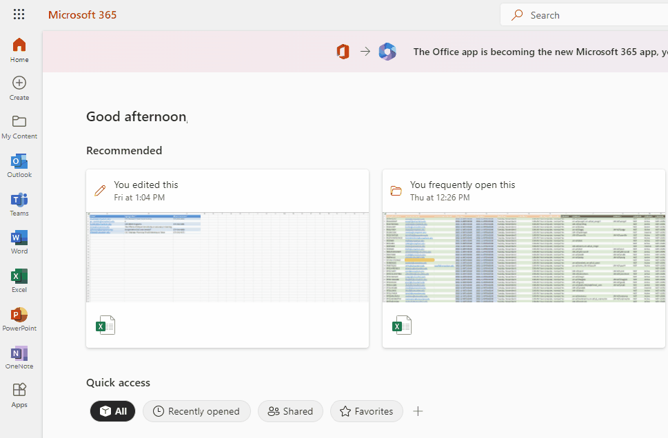 Shows how to get to OneDrive (steps written above this gif)
